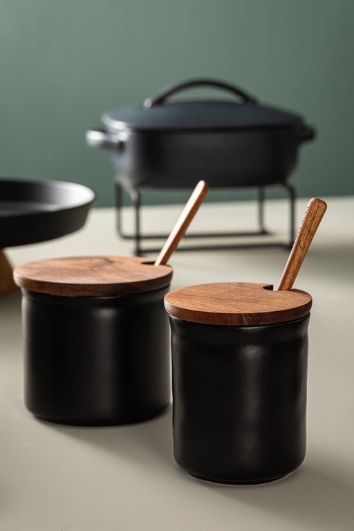 Costa Nova - Boutique Honey jar w/wood lid & scoop - Limolin 