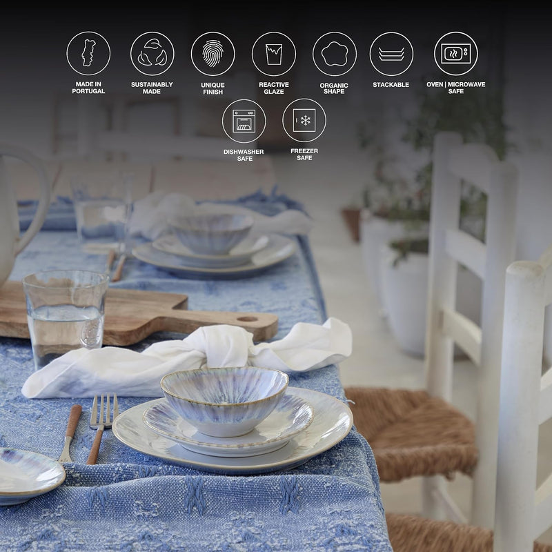 Costa Nova - Brisa Ria Blue - Pasta Serving Bowl | 15 inch - Limolin 