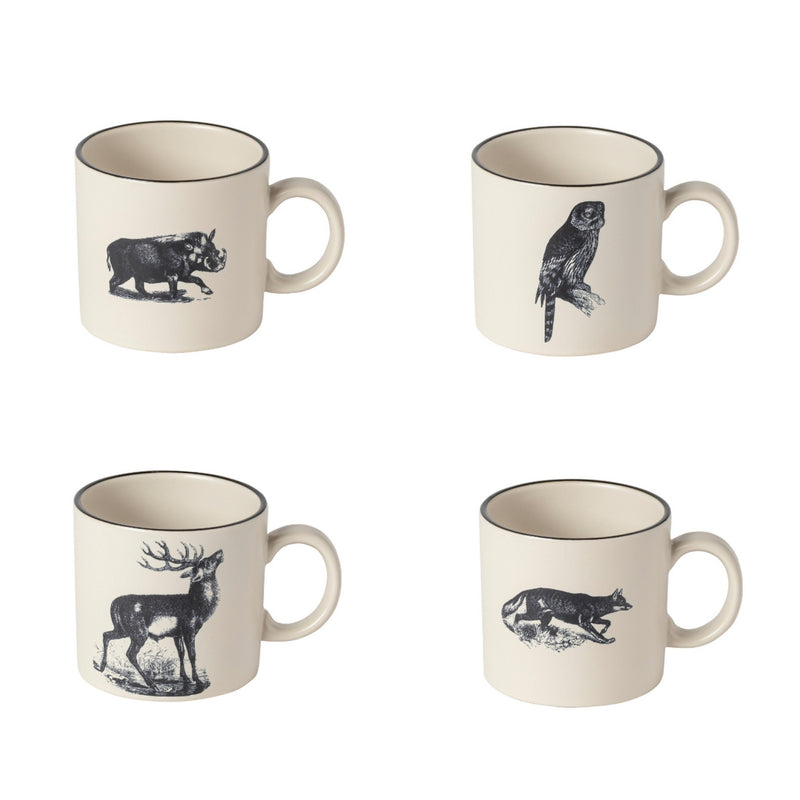Costa Nova - Elements Fauna Mugs (Set of 4) - Limolin 