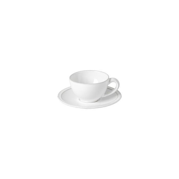 Costa Nova - Friso White Coffee Cup & Saucer 0.09L - Limolin 