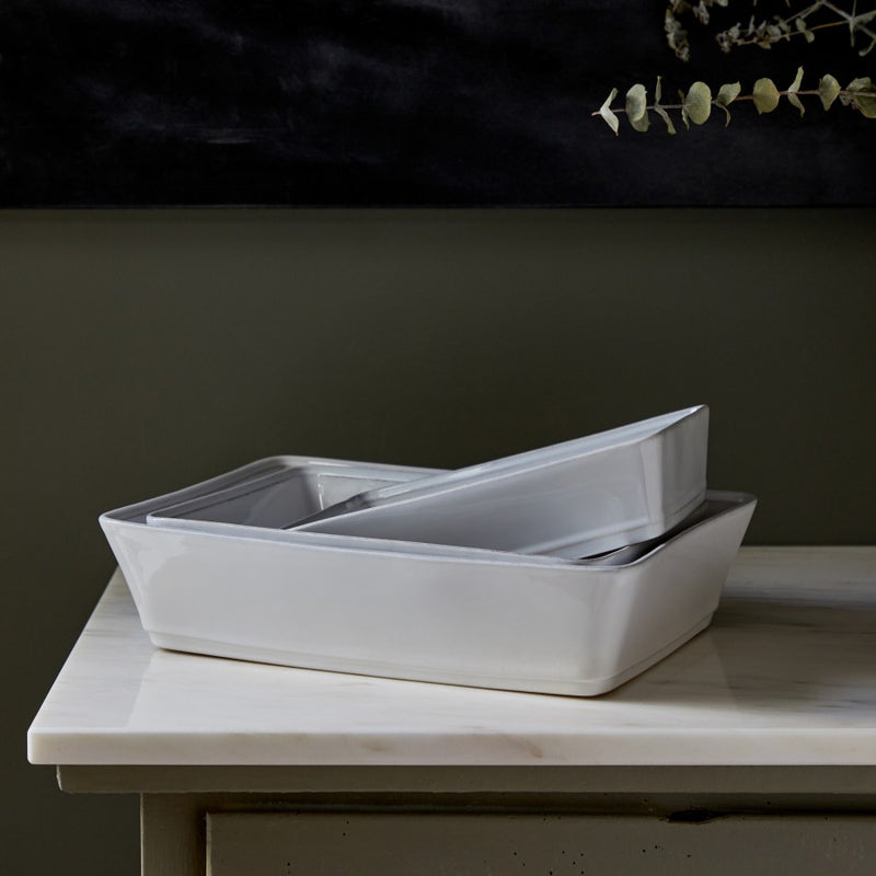 Costa Nova - Friso White Rectangle Baker - Limolin 