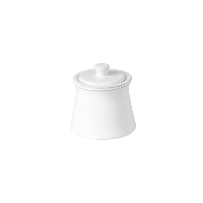 Costa Nova - Friso White Sugar Bowl with Lid - Limolin 