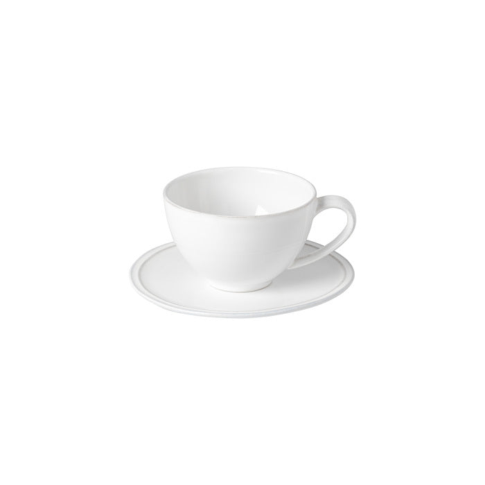 Costa Nova - Friso White Tea Cup & Saucer 0.26L - Limolin 