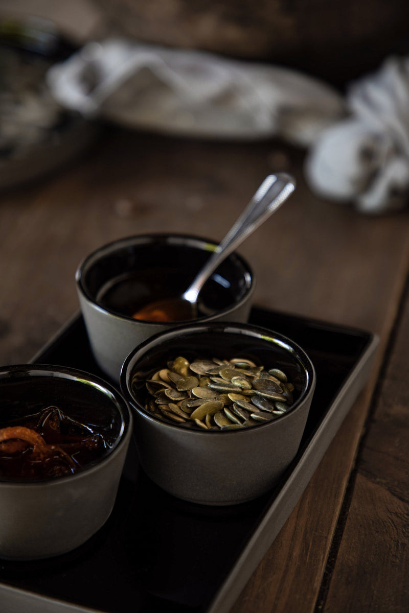 Costa Nova - Lagoa Eco Gres Black Ramekin/butter dish - Limolin 