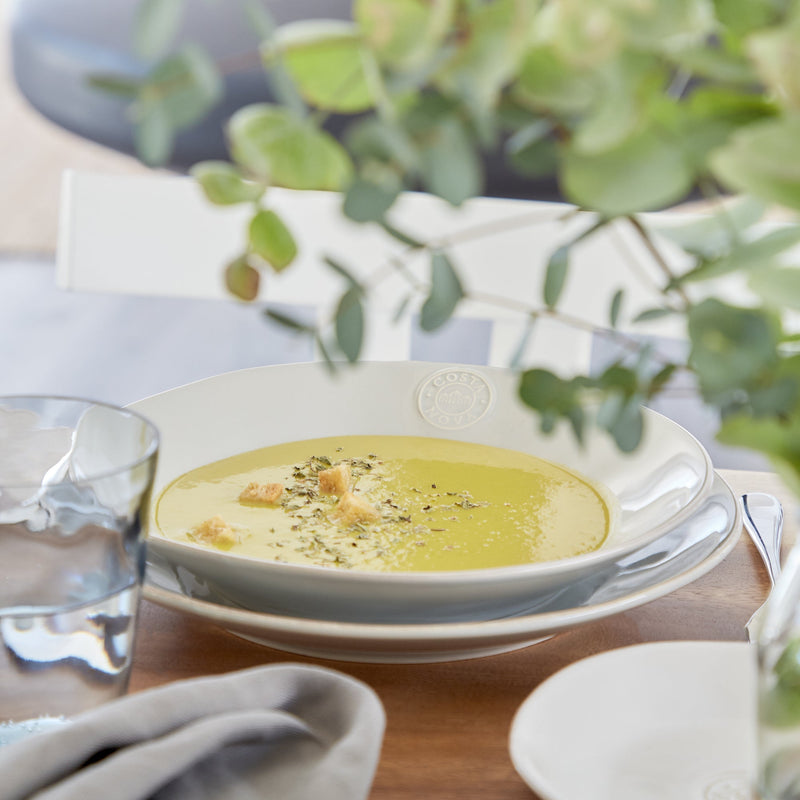 Costa Nova Nova Sand Grey Soup and Pasta Plate
