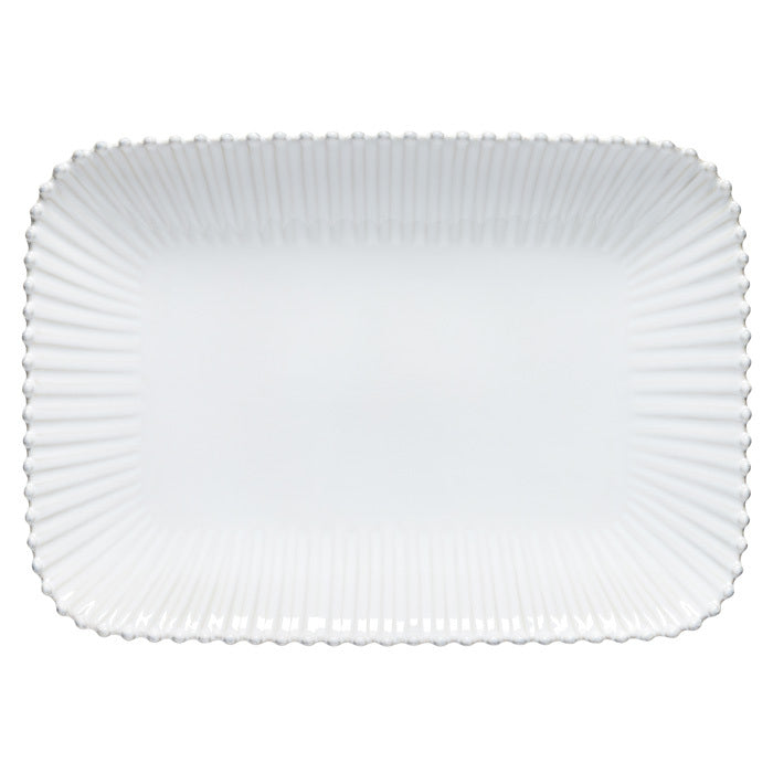 Costa Nova - Pearl White Rect. platter large - Limolin 