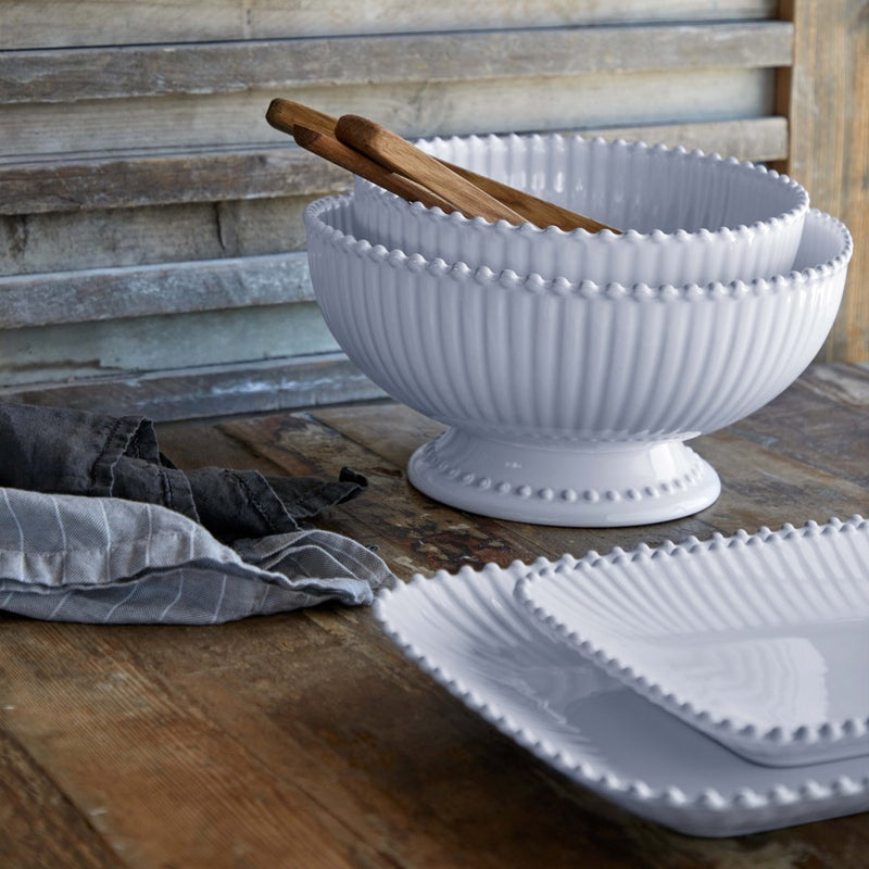 Costa Nova - Pearl White Rect. platter large - Limolin 