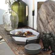 Costa Nova - Plano White Oct. baker w/ metallic holder - Limolin 