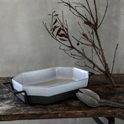 Costa Nova - Plano White Oct. baker w/ metallic holder - Limolin 