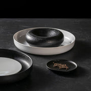 Costa Nova - Resonance White Porcelain Deep Round Plate - Limolin 