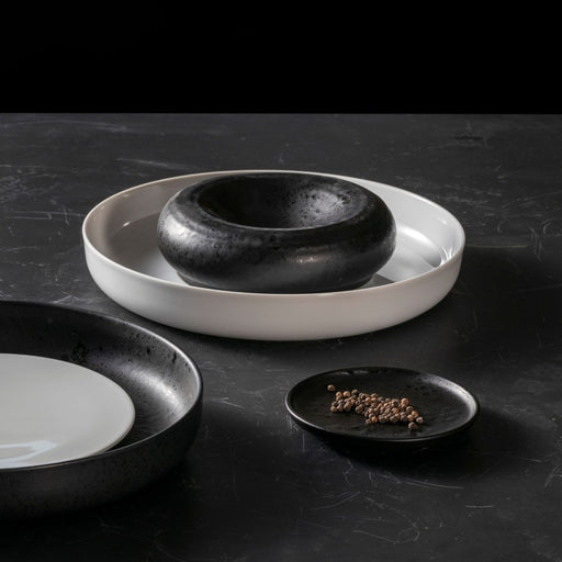 Costa Nova - Resonance White Porcelain Deep Round Plate - Limolin 