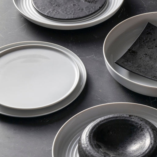 Costa Nova - Resonance White Porcelain Dinner Plate - Limolin 