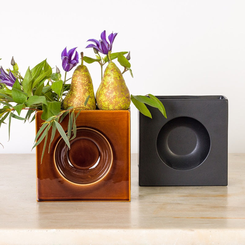 Costa Nova - Riviera Sable Noir Diabolo Vase - Limolin 