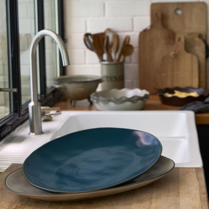 Costa Nova - Stacked Organic Cremini Oval platter - Limolin 