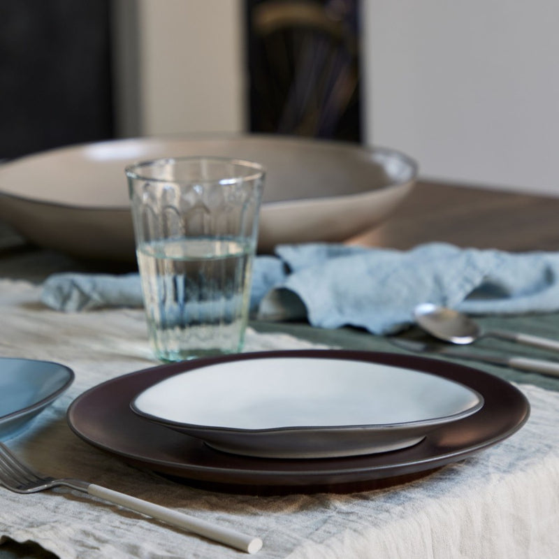 Costa Nova - Stacked Organic Oval Bread/app plate - Limolin 