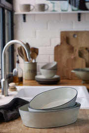 Costa Nova - Stacked Organic Salt Oval Baker - Limolin 