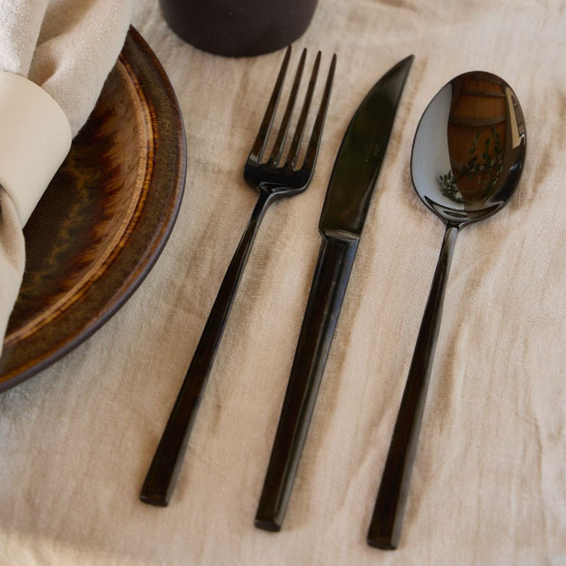 Costa Nova - Vela Black Polished 5pc Place Setting - Limolin 