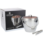 Crafthouse - Stainless Steel Round Ice Bucket With Tongs - Limolin 