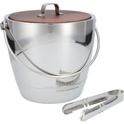Crafthouse - Stainless Steel Round Ice Bucket With Tongs - Limolin 