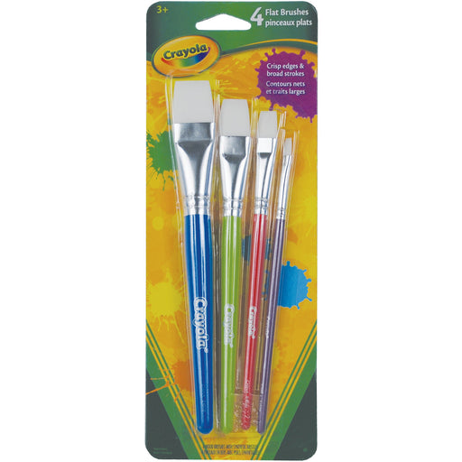 Crayola - Flat Brush Set, 4 Count - Limolin 