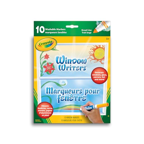Crayola - Washable Window Writers Markers, 10 Count - Limolin 