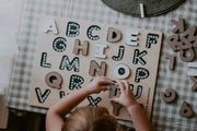 Creative Beginning - ALPHABET PUZZLE - CHALKBOARD BASE WITH TRACERS - Limolin 