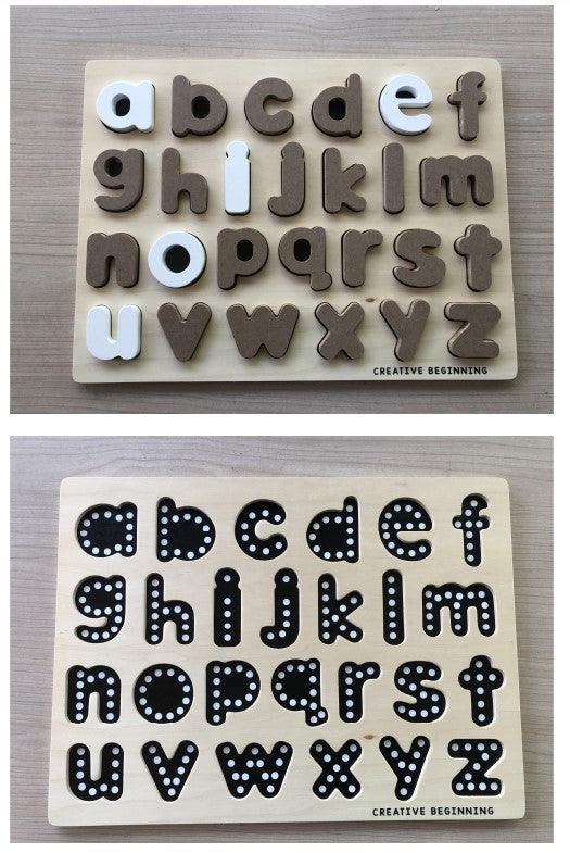 Creative Beginning - LOWERCASE ALPHABET - CHALKBOARD BASE WITH TRACERS - Limolin 