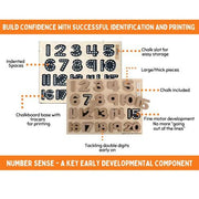 Creative Beginning - NUMBER PUZZLE - CHALKBOARD BASE WITH TRACERS - Limolin 