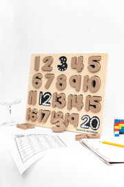 Creative Beginning - NUMBER PUZZLE - CHALKBOARD BASE WITH TRACERS - Limolin 