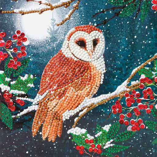 Crystal Art - CA Card - Barn Owl - Limolin 