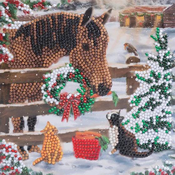 Crystal Art - CA Card Kit: Christmas Friendship - Limolin 