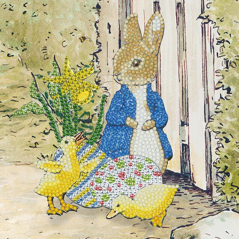 Crystal Art - CA Card - Peter Rabbit and Chicks - Limolin 