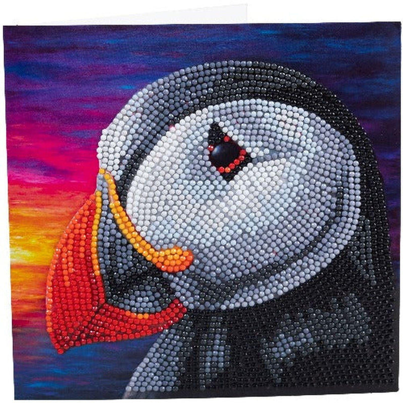 Crystal Art - CA Card - Puffin Sunset - Limolin 