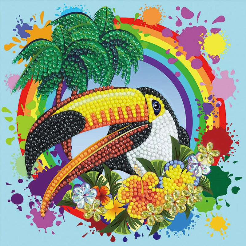Crystal Art - CA Card - Rainbow Toucan - Limolin 