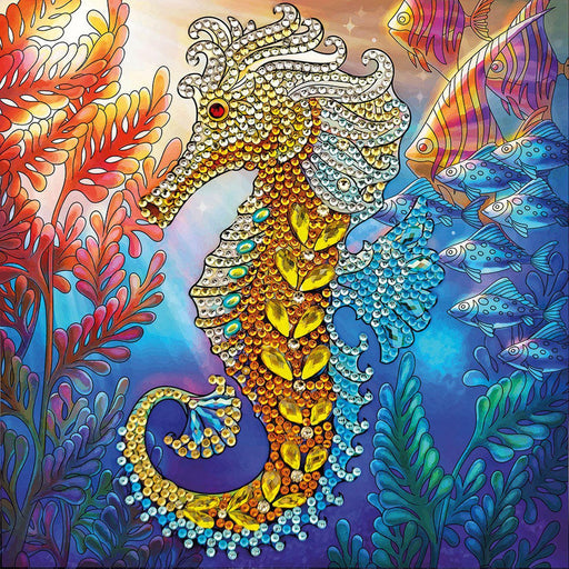 Crystal Art - CA Card - Seahorse - Limolin 