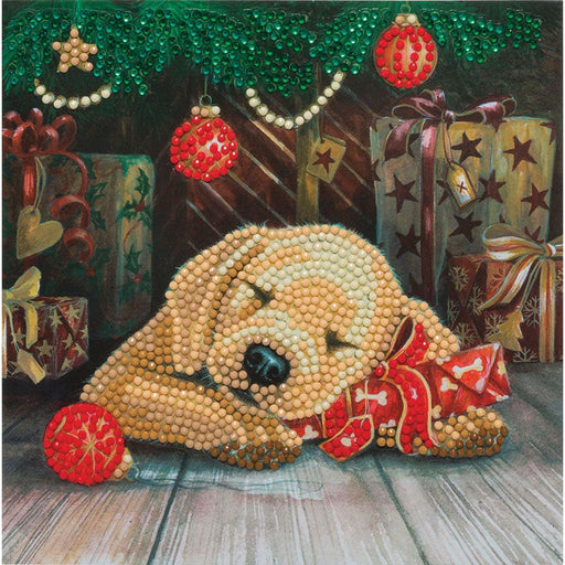 Crystal Art - CA Card - Sleepy Puppy - Limolin 
