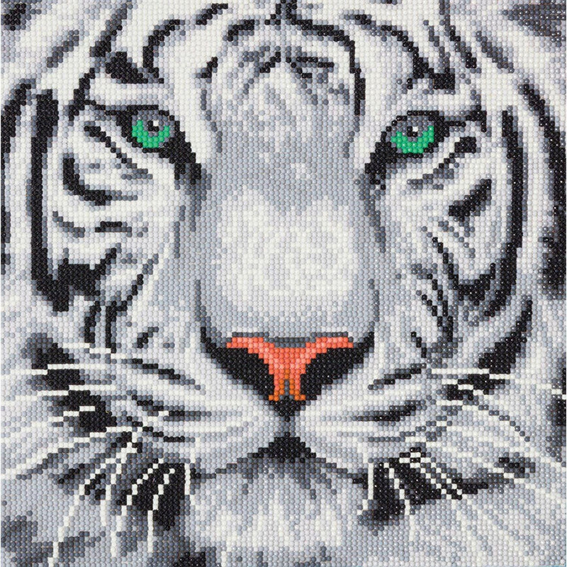Crystal Art - CA Kit (Medium) - White Tiger - Limolin 