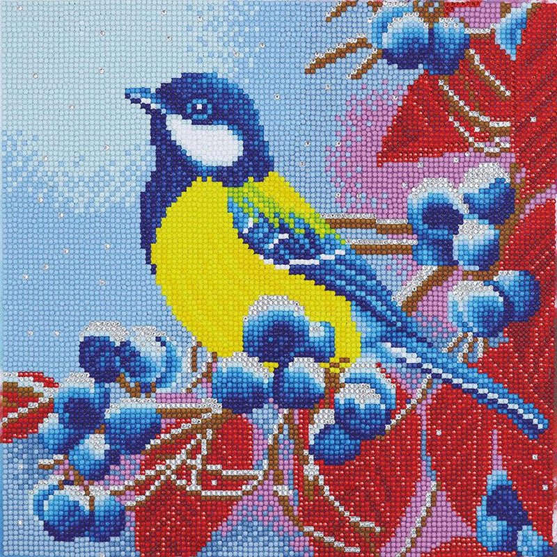 Crystal Art - CA Mounted Kit (Med): Winter Bird - Limolin 