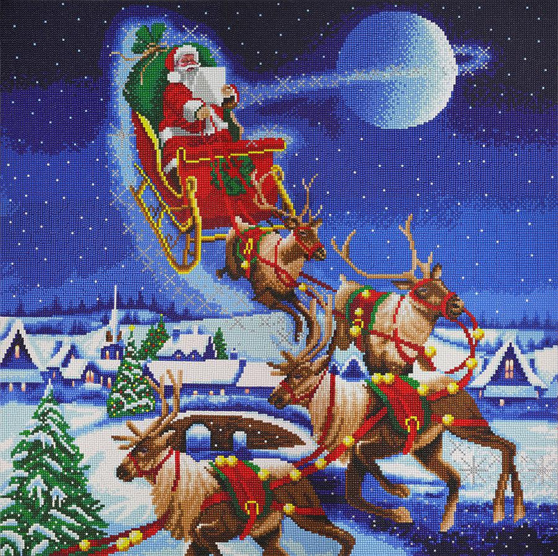 Crystal Art - CA Mtd Kit (XL size B): Santa's Journey - Limolin 