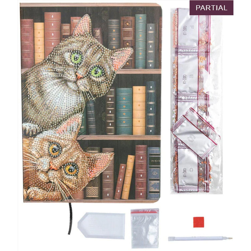 Crystal Art - CA Notebook - Catsin the Library - Limolin 