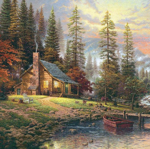Crystal Art - CA PBN (Medium) - A Peaceful Retreat (Kinkade) - Limolin 