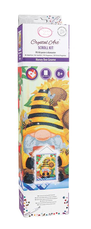 Crystal Art - CA Scroll Kit: Busy Bee Gnome - Limolin 