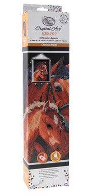 Crystal Art - CA Scroll Kit: Chestnut Mares - Limolin 