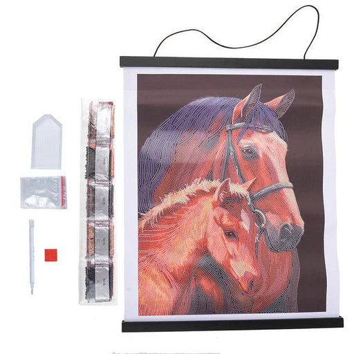 Crystal Art - CA Scroll Kit: Chestnut Mares - Limolin 