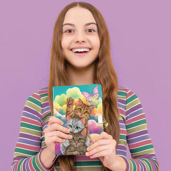 Crystal Art - CA Secret Diary Kit: Kitten Clouds - Limolin 