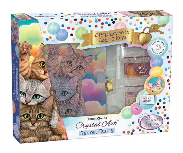 Crystal Art - CA Secret Diary Kit: Kitten Clouds - Limolin 
