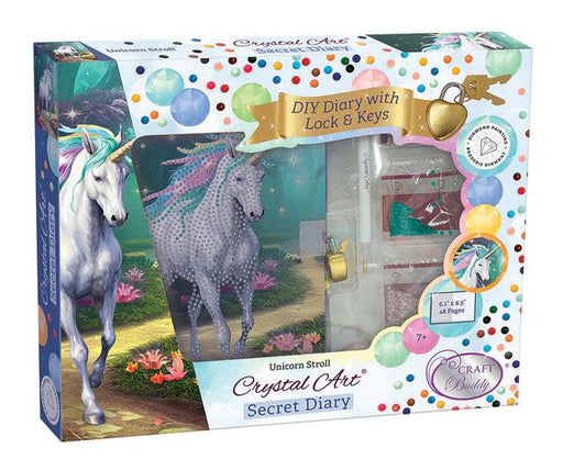 Crystal Art - CA Secret Diary Kit: Unicorn Stroll - Limolin 