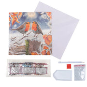 Crystal Art - Card Kit: Kissing Robins - Limolin 