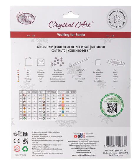 Crystal Art - Card Kit: Waiting for Santa - Limolin 