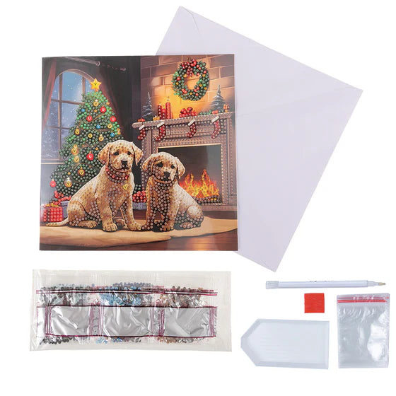 Crystal Art - Card Kit: Waiting for Santa - Limolin 